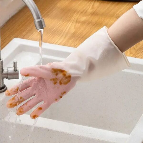 1 Pair Silicone Cleaning Gloves - Image 3