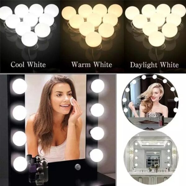 10 Bulb Vanity Lights for Makeup - Image 2