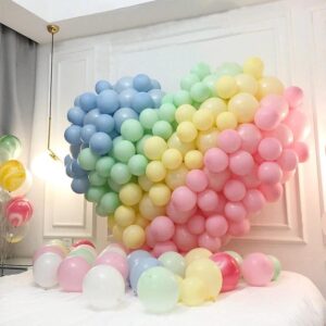 100 Pcs Mix Candy Color Macaron Latex Balloons