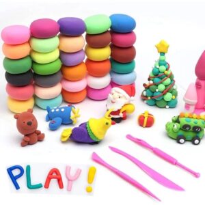 12 Color Modelling Clay With Tools