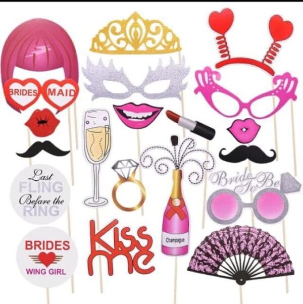 18pcs Wedding Decorations Photobooth Props