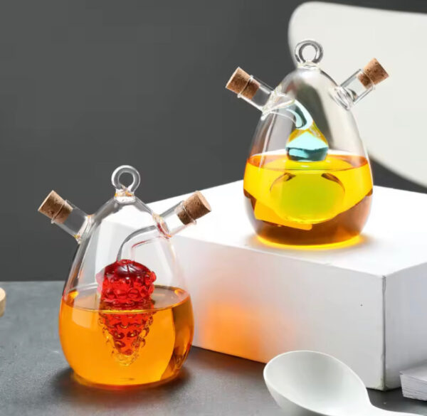 2 In 1 Glass Oil Bottle