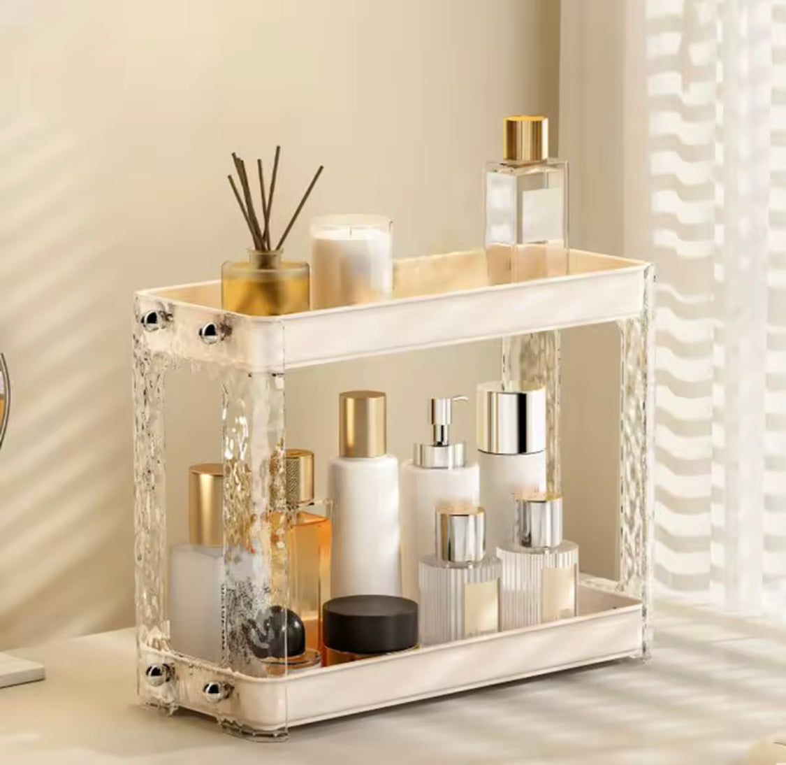2 Layers Bathroom Organizer Rack
