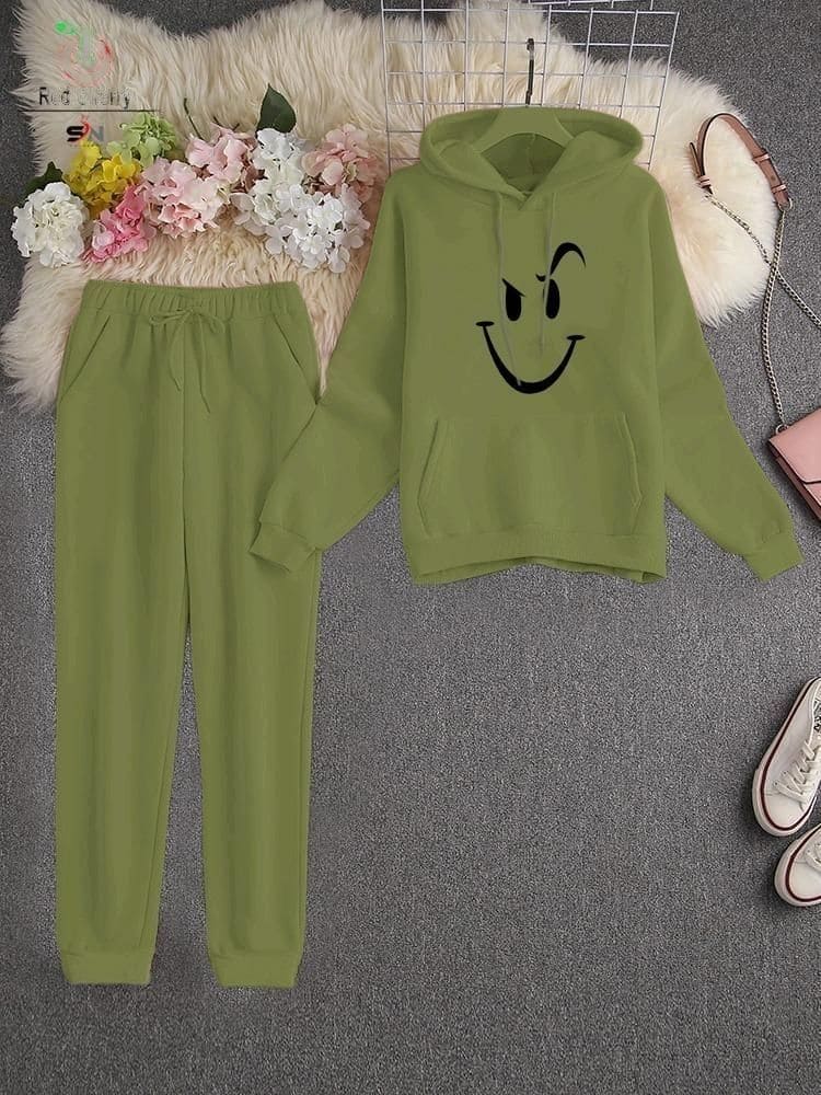 2 Pcs Smiley Hoodie With Trouser