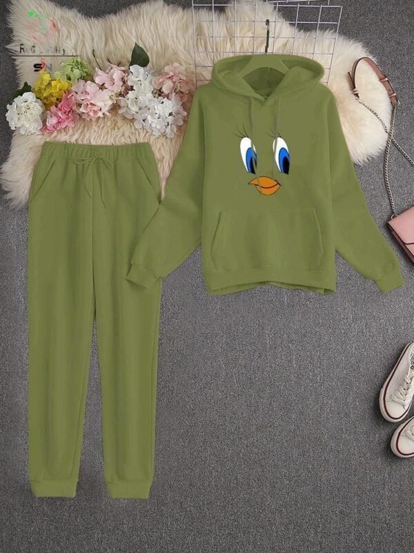 2 Pcs Tweety Face Hoodie With Trouser