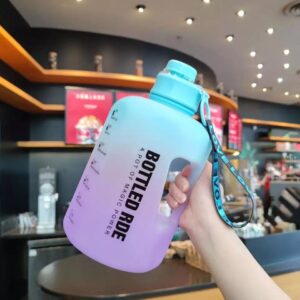2.2L Large Capacity Travel Water Bottle With Time Maker