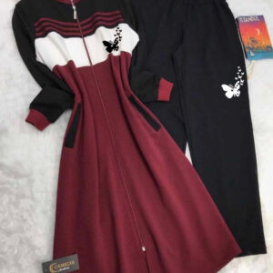 2pc Printed Butterfly Women Winter Tracksuit