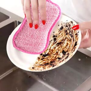 2pcs Microfiber Double Sided Sponge