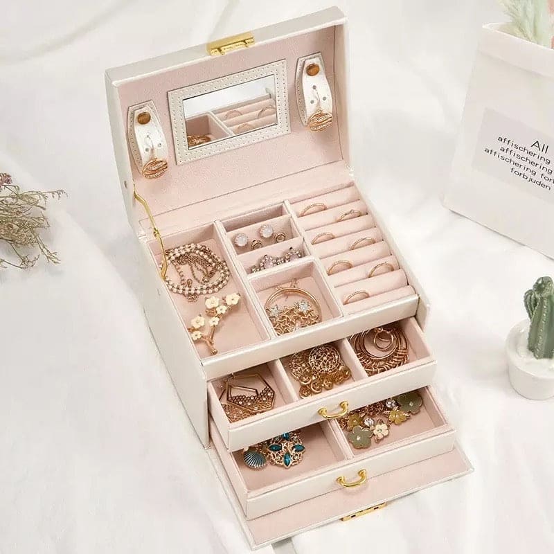 3 Layer Luxurious Large Capacity Jewellery Organizer