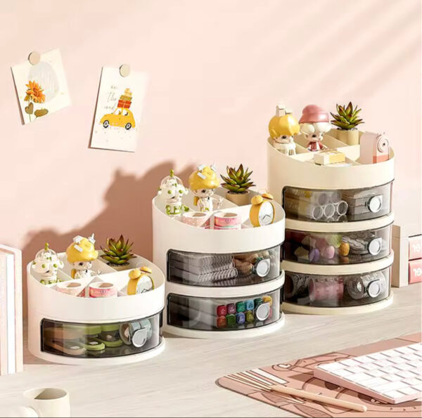 3 Layer Round Jewellery Storage Box
