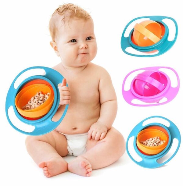 360 Degree Gyro Magic Baby Anti Spill Bowl