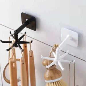 360? Degree Rotatable Six Claw Storage Hooks