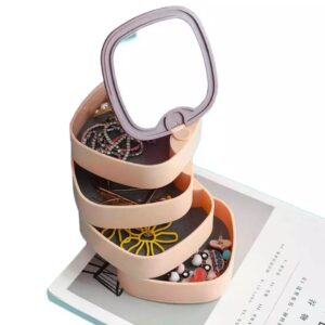 360 Rotatable Jewellery Organizer Box with Mirror