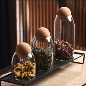3Pcs Glass Food Storage Bottle