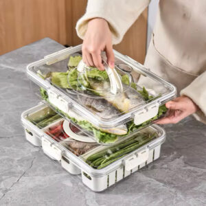 4 Grid Refrigerator Storage Box