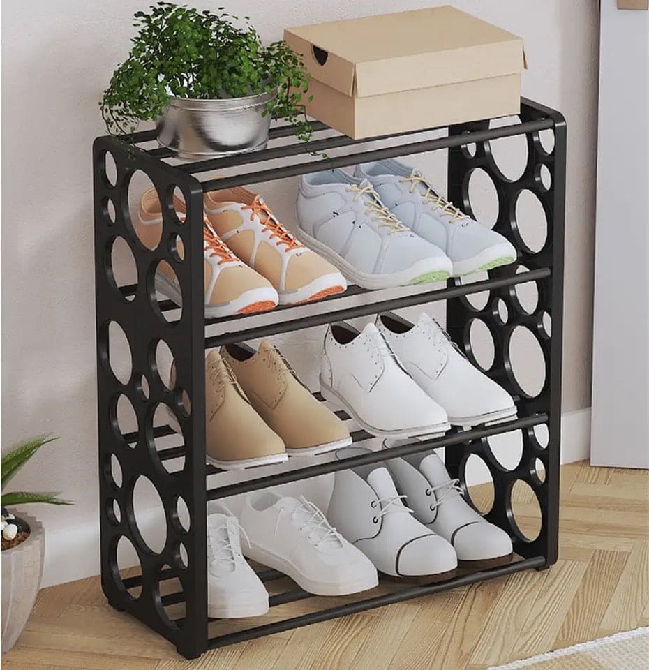 4 Layer Bubble Hole Shoe Rack