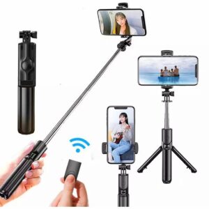 4 in 1 Portable Folding Tripod Selfie Stick With Hidden Remote