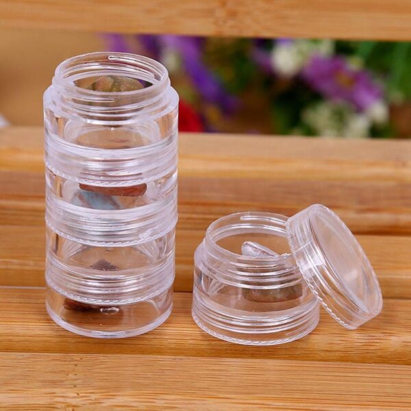 5 Layer Oval Cosmetic Jar