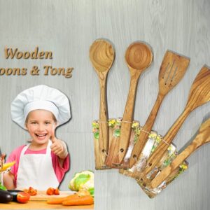 5 Pcs Bamboo Kitchen Utensil