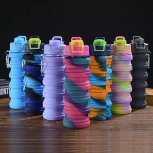 500ml Creative Portable Silicone Folding Sports Water Bottle