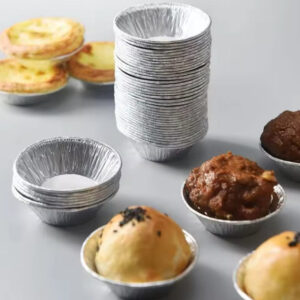 50pcs Disposable Aluminium Foil Round Cake Mold