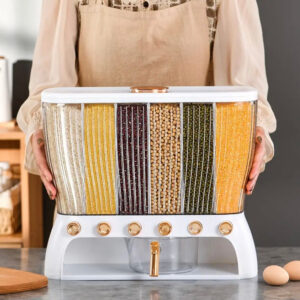 6 Compartment Cereal Dispenser Storage Organizer