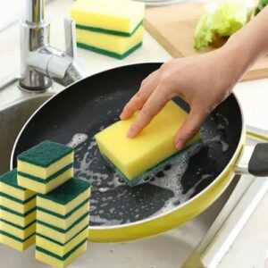 6 Pcs Double Sided Dishwashing Sponge