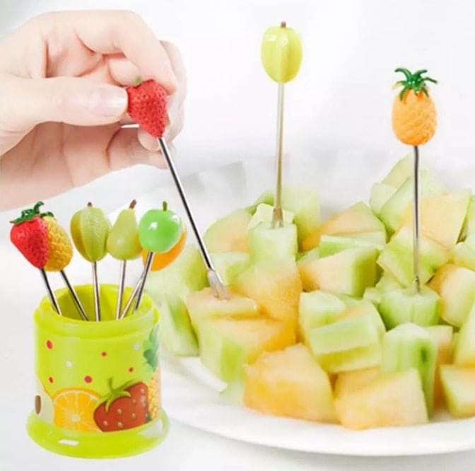 6pcs/Set Snack Cake Dessert Food Fork