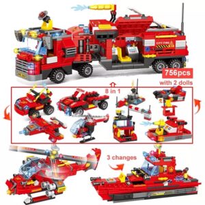 8 in 1 City Command Vehicle Model Building Blocks