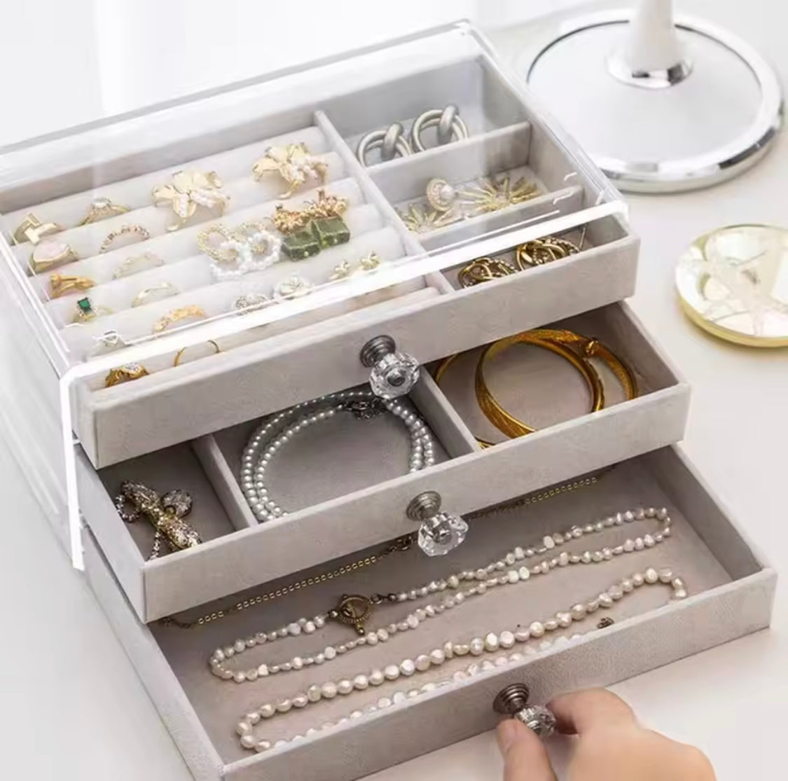 Acrylic 3 Drawer Jewelry Organizer