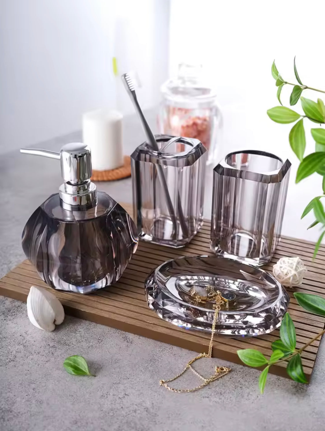 Acrylic Bathroom Set