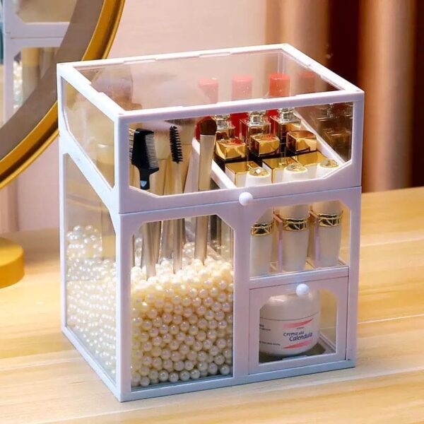 Acrylic Multifunctional Glass Cosmetic Organizer