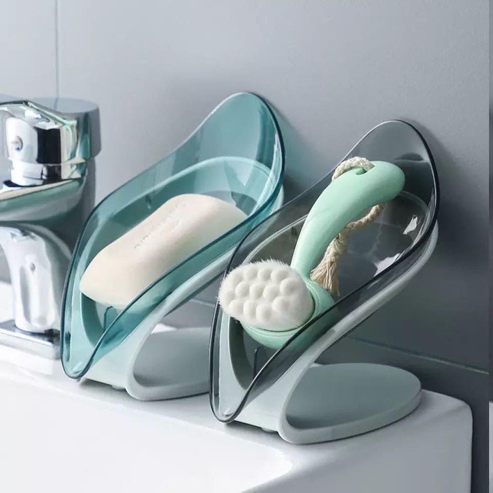 Automatic Leaf-Shaped Draining Soap Holder